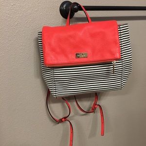 SOLD Kate Spade ♠️ Backpack B&W Canvas
